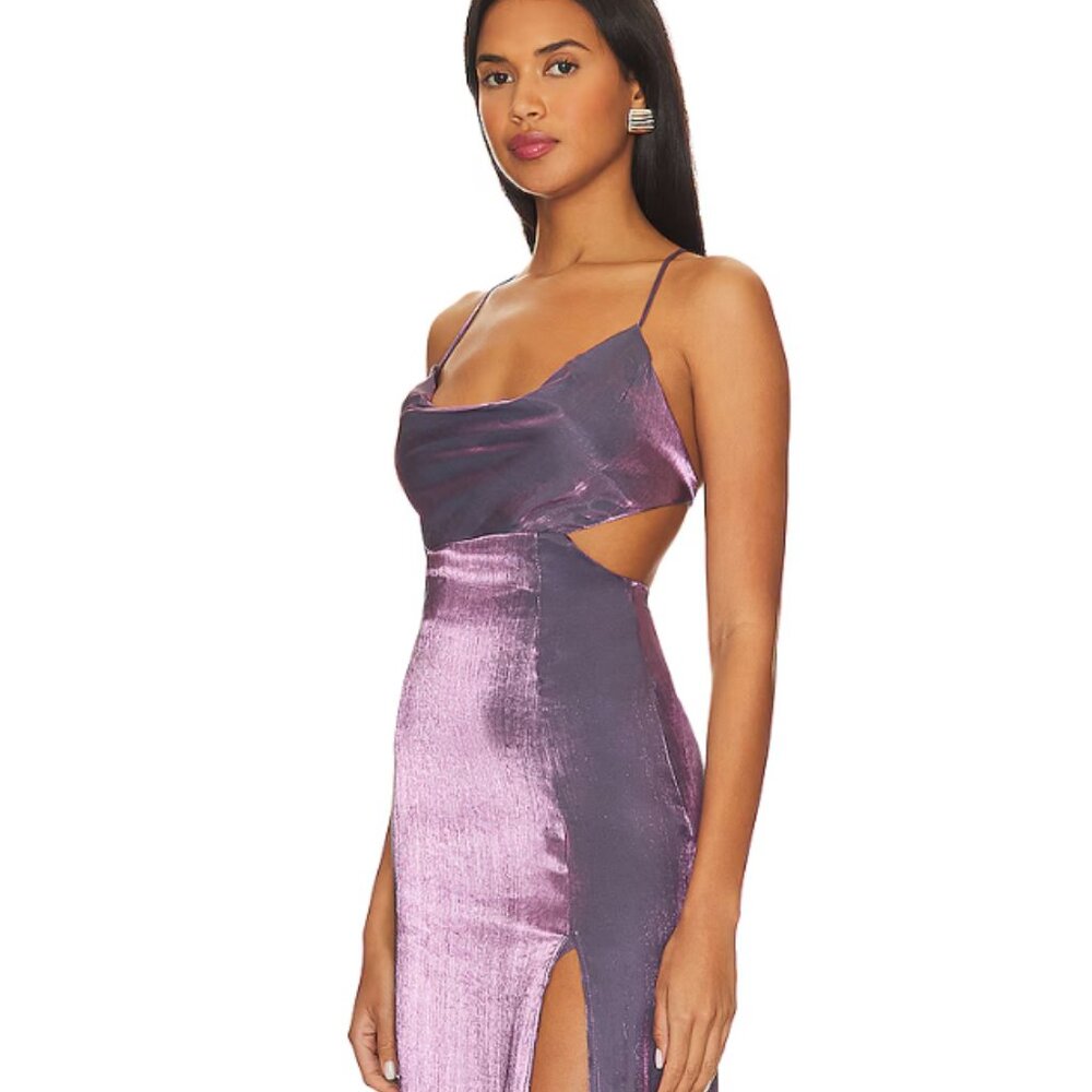 ASTR - Metallic Purple Dress